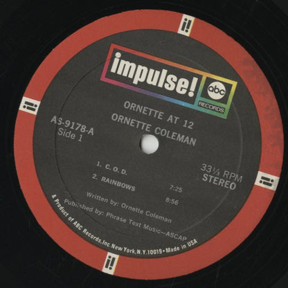 Ornett Coleman / オーネット・コールマン / Ornette At 12 (A-9178)