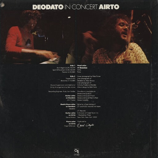 Deodato / Airto - In Concert (CTI 6041) 1974 US CTI｜中古LP