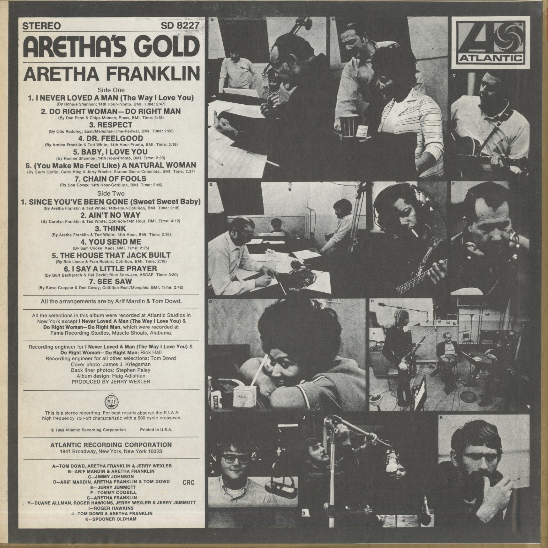 Aretha Franklin / アレサ・フランクリン / Aretha's Gold (SD 8227