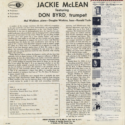 Jackie McLean / ジャッキー・マクリーン / The Jackie McLean Quintet (YW-7561-RO)