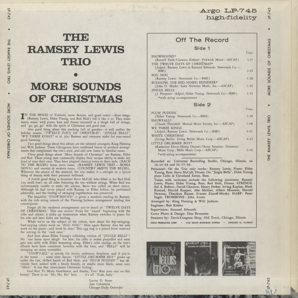 Ramsey Lewis / ラムゼイ・ルイス / More Sounds Of Christmas (LPS745)