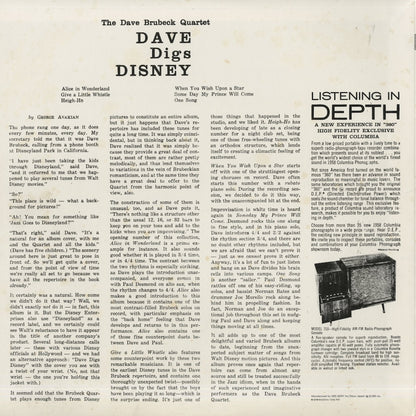 Dave Brubeck / デイヴ・ブルーベック / Dave Digs Disney (20AP 1455)