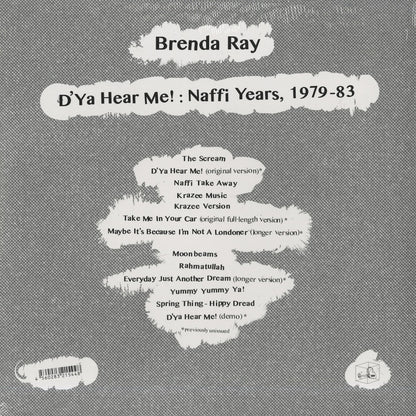 Brenda Ray / ブレンダ・レイ / D'Ya Hear Me! : Naffi Years, 1979-83 (EM1108LP)