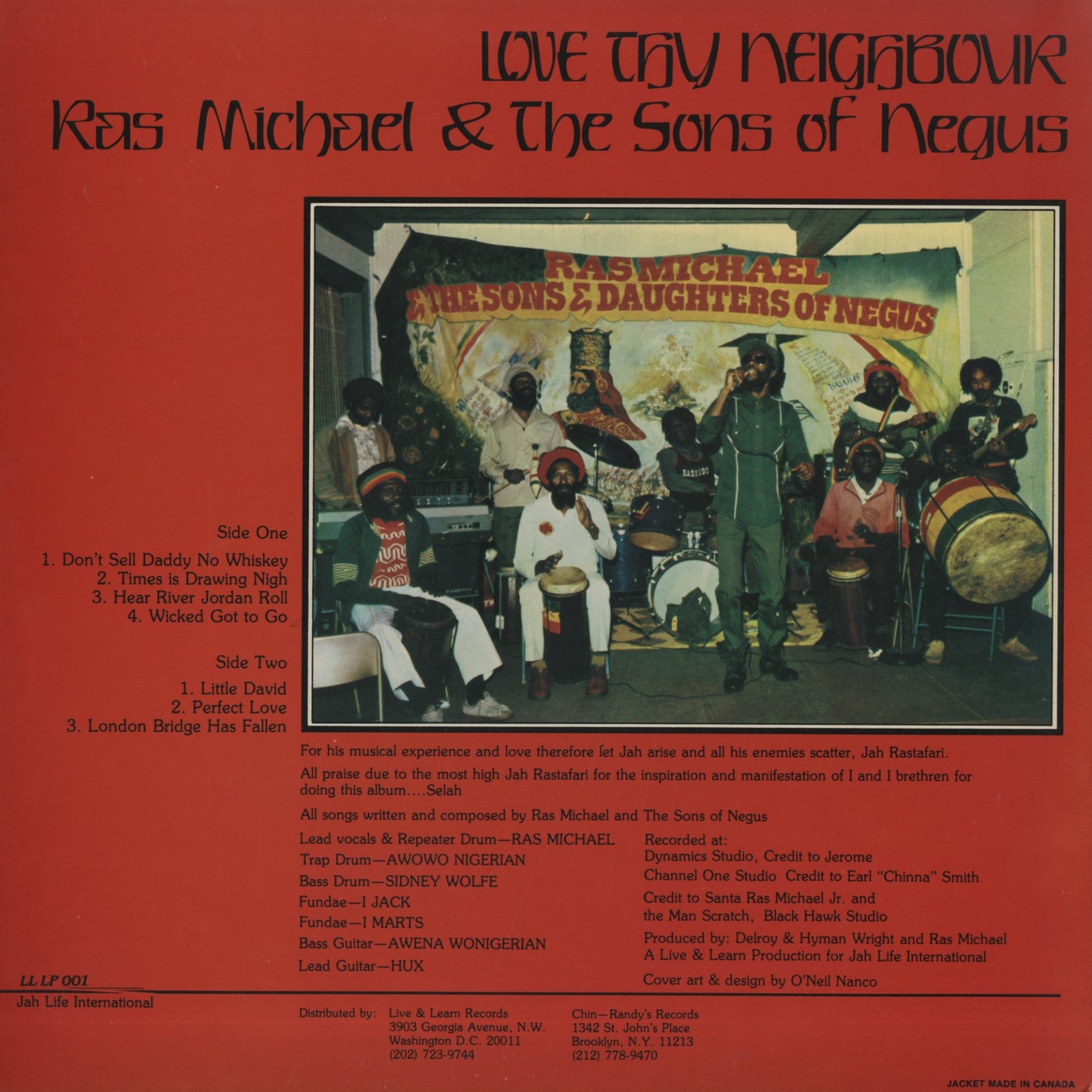 Ras Michael & The Sons Of Negus / ラス・マイケル / Love Thy Neighbour (LL LP001)