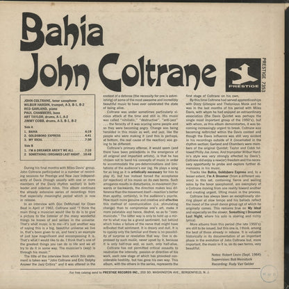 John Coltrane / ジョン・コルトレーン / Bahia (PRST 7353)