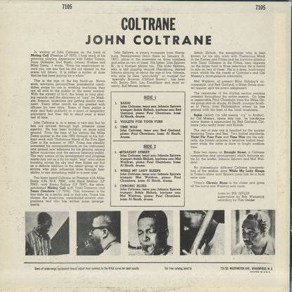 John Coltrane / ジョン・コルトレーン / Coltrane (1957) - Blue Cover (PR7105)