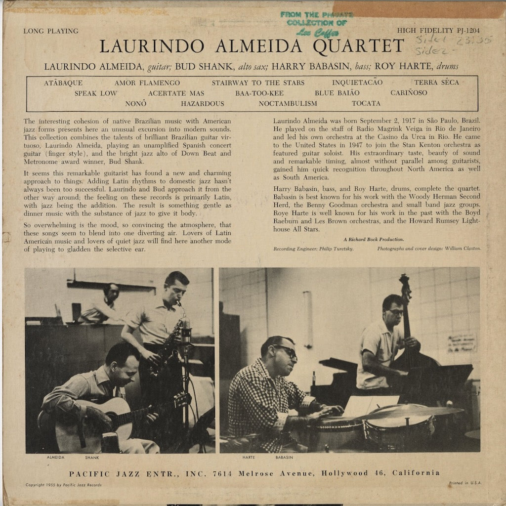 Laurindo Almeida Quartet Featuring Bud Shank / ローリンド・アルメイダ (PJ-1204)