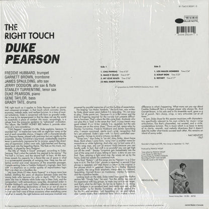 Duke Pearson / デューク・ピアソン / The Right Touch (B1 7243 8 28269 1 0)