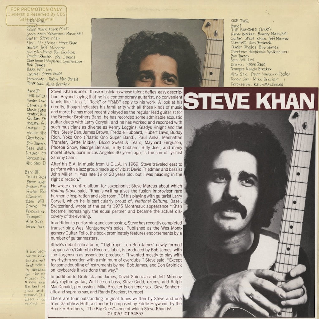 Steve Khan / スティーヴ・カーン / Tightrope (JC 34857)