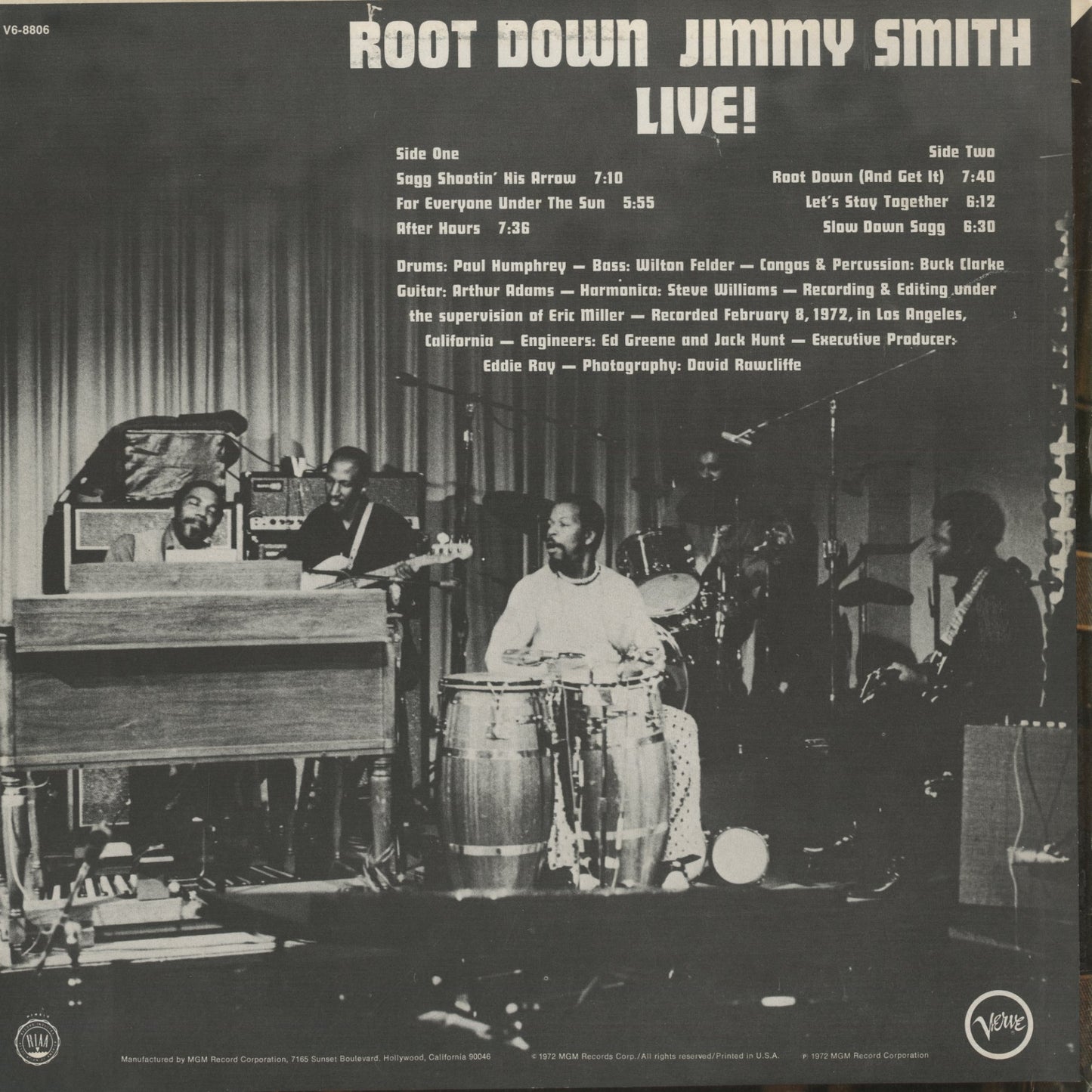 Jimmy Smith / ジミー・スミス / Root Down (V6-8806)