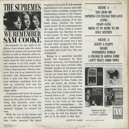 The Supremes / シュープリームス / We Remember Sam Cooke (MT-629)