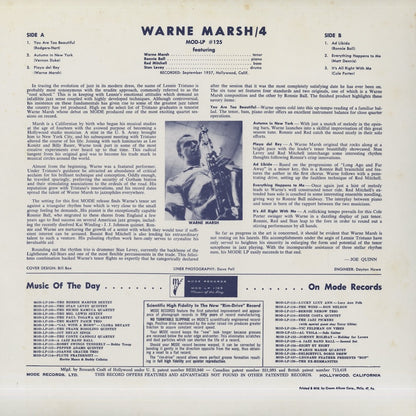 Warne Marsh / ウォーン・マーシュ / Music For Prancing -180g (35198-28)