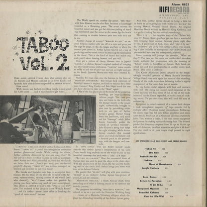 Arthur Lyman / アーサー・ライマン / Taboo Vol.2 (R822)