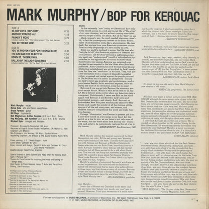 Mark Murphy / マーク・マーフィ / Bop For Kerouac (MR 5253)