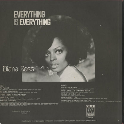 Diana Ross / ダイアナ・ロス / Everything Is Everything (MS 724)