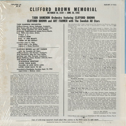 Clifford Brown / クリフォード・ブラウン / Memorial (OJC-017)