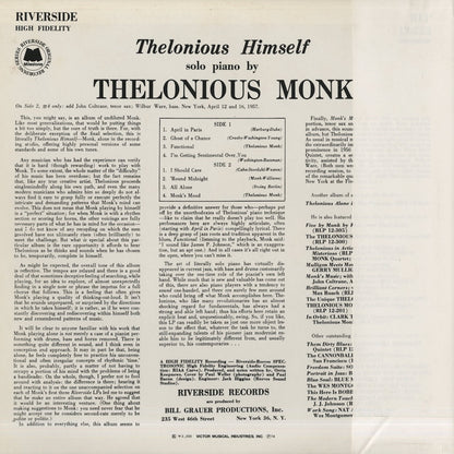 Thelonious Monk / セロニアス・モンク / Thelonious Himself (SMJ-6053M)