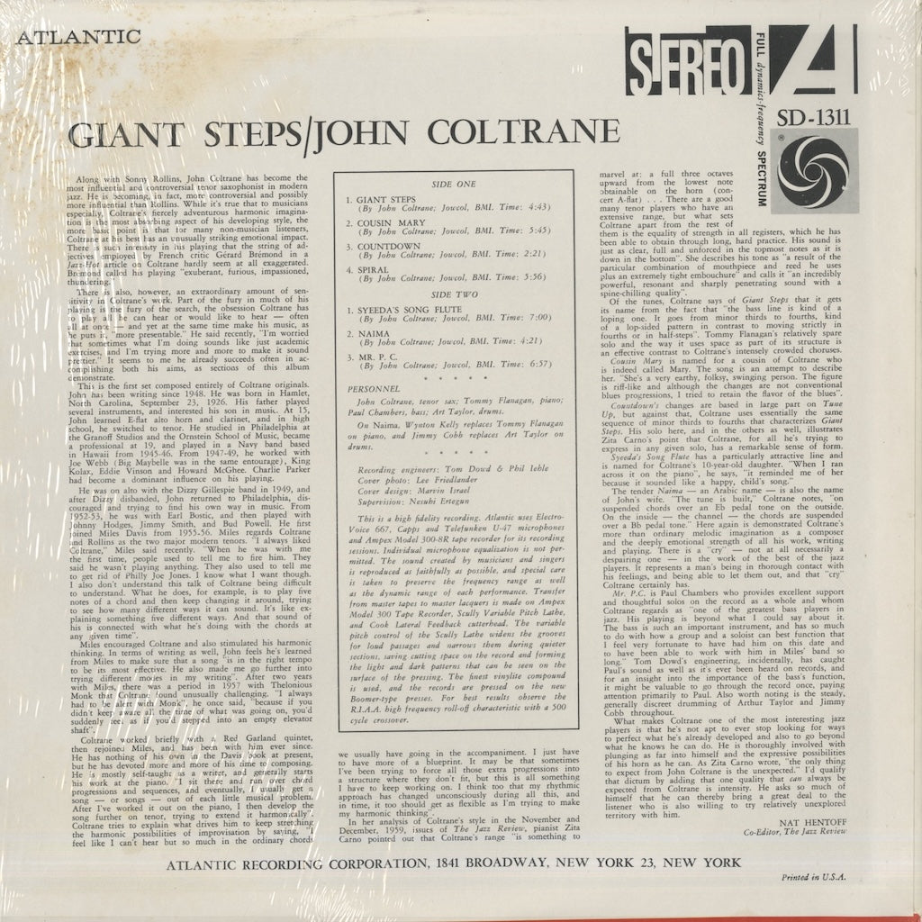 John Coltrane / ジョン・コルトレーン / Giant Steps (SD 1311)
