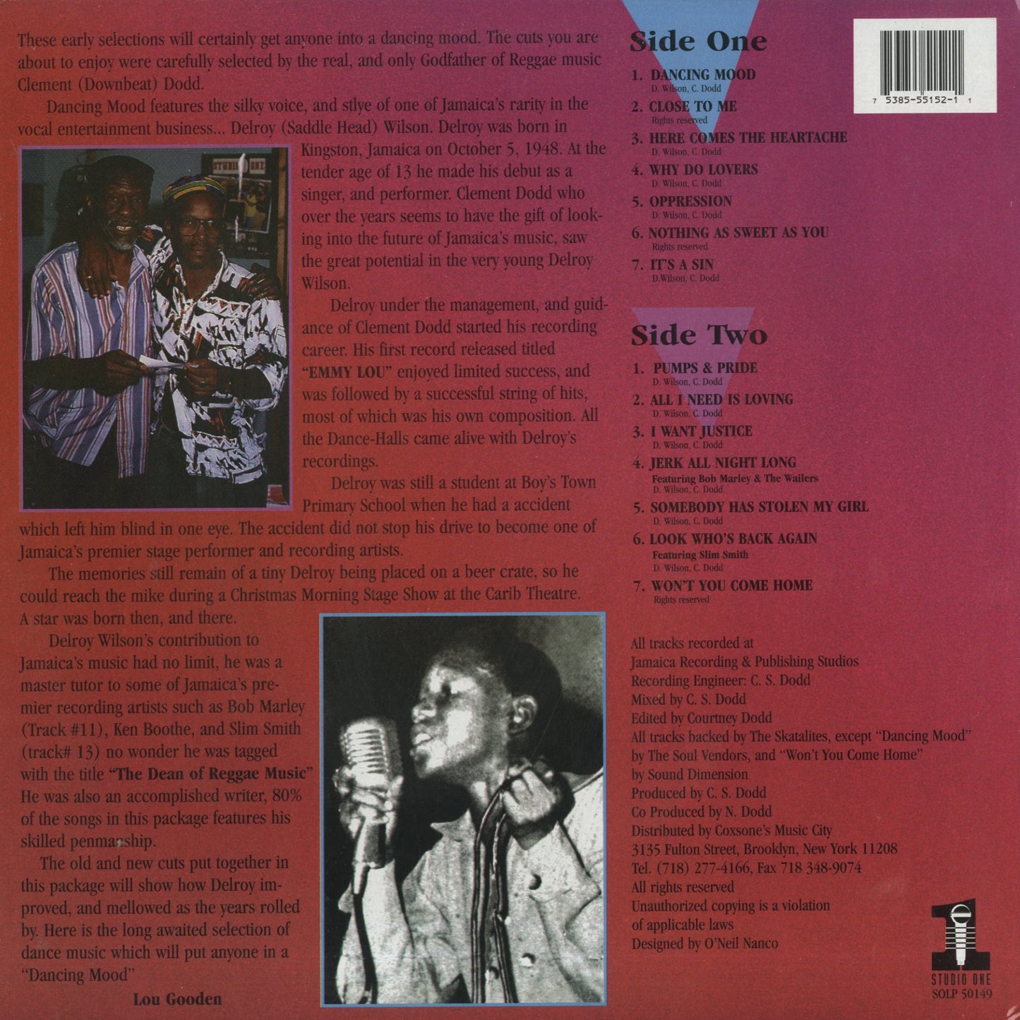 Delroy Wilson / デルロイ・ウィルソン / Dancing Mood (SOLP50149)