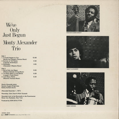 Monty Alexander / モンティ・アレキサンダー / We've Only Just Begun (BASF 25103)