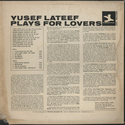 Yusef Lateef / ユセフ・ラティーフ / Plays For Lovers (PRST 7447)