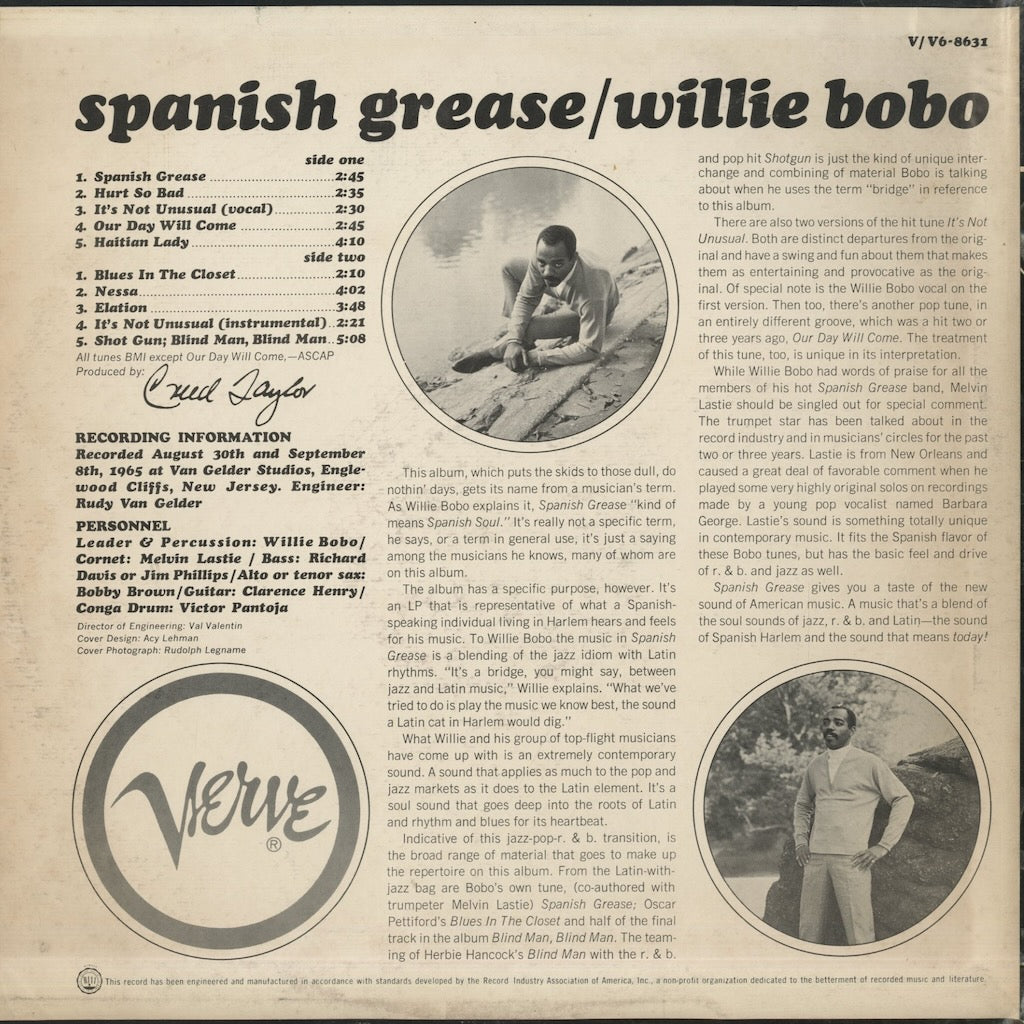 Willie Bobo / ウィリー・ボボ / Spanish Grease (V6-8631) – VOXMUSIC