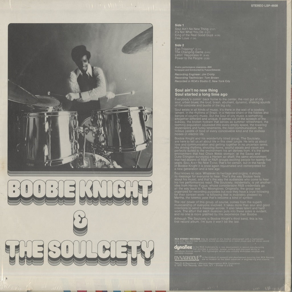 Boobie Knight & The Soulciety / ブービー・ナイト＆ザ・ソウルサエティ / Soul Ain't No New Thing (LSP-4608)