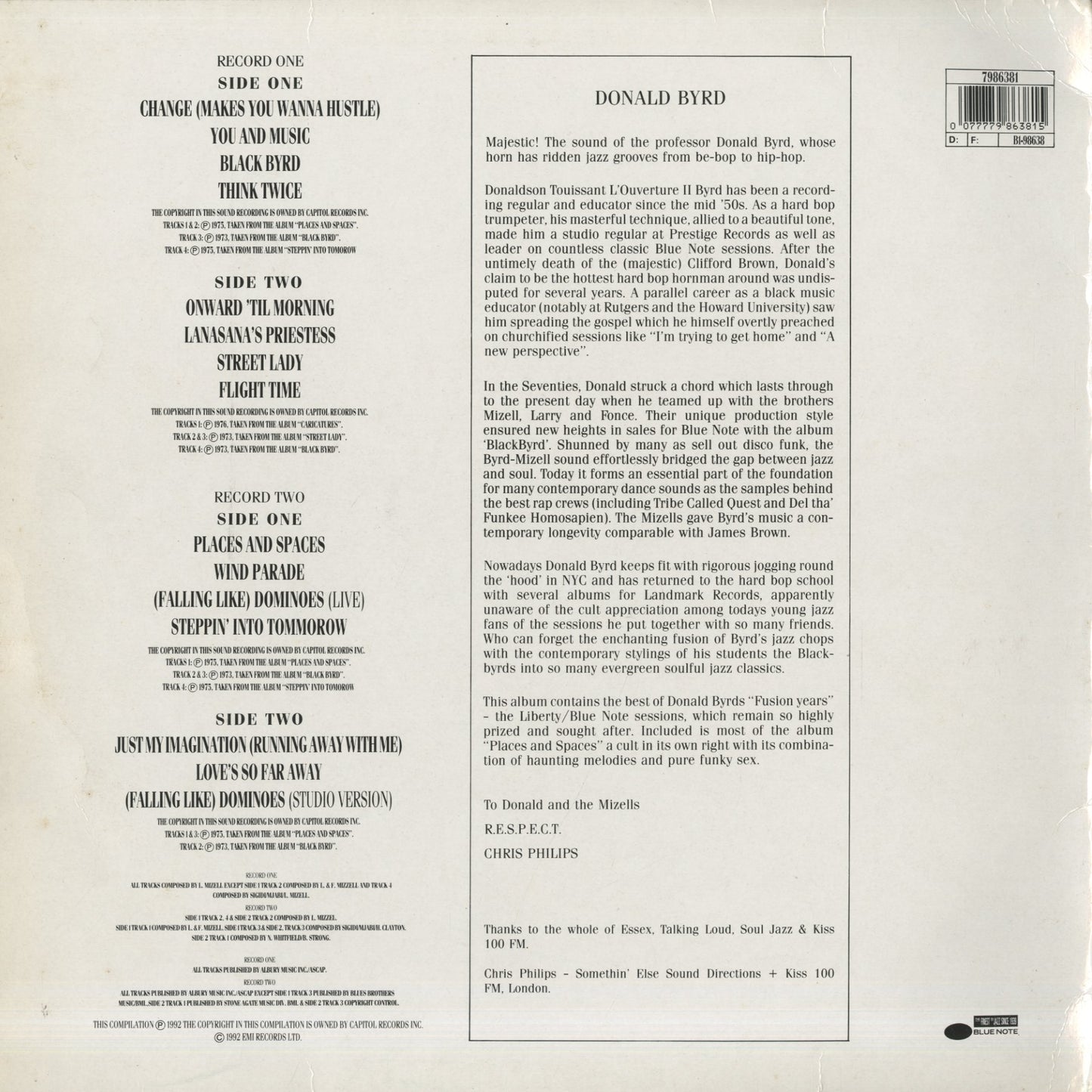 Donald Byrd / ドナルド・バード / The Best Of Donald Byrd -2LP (B1-98638)