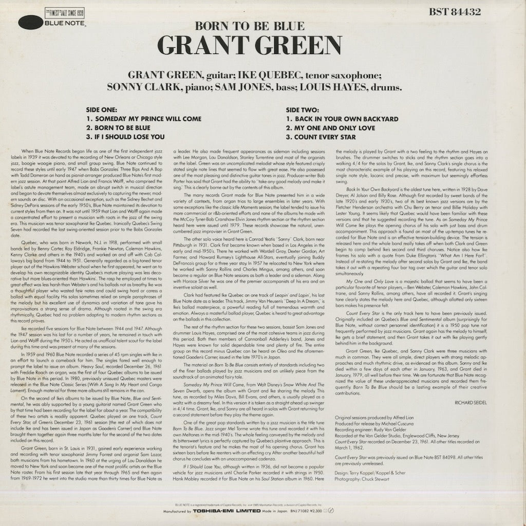 Grant Green / グラント・グリーン / Born To Be Blue (BNJ71082 