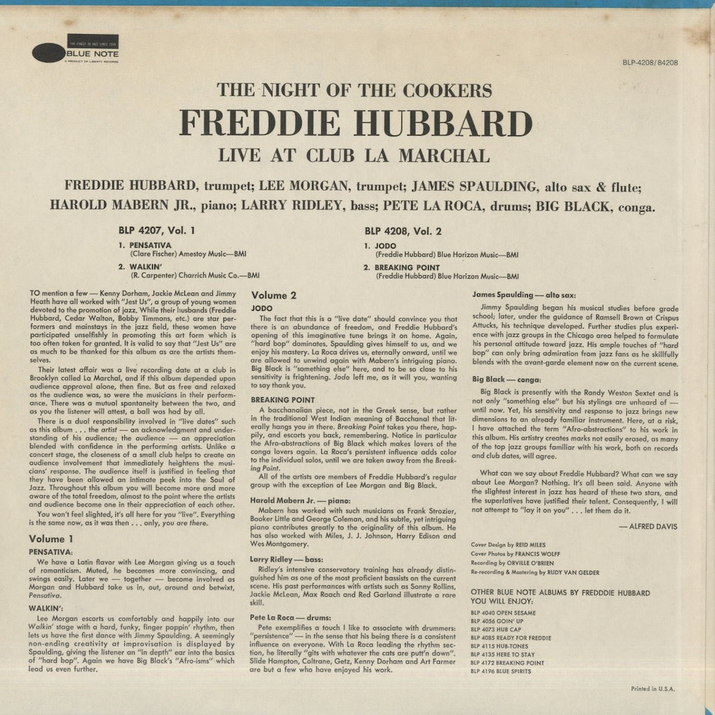 Freddie Hubbard / フレディ・ハバード / The Night Of The Cookers Volume 2 (BST-84208)