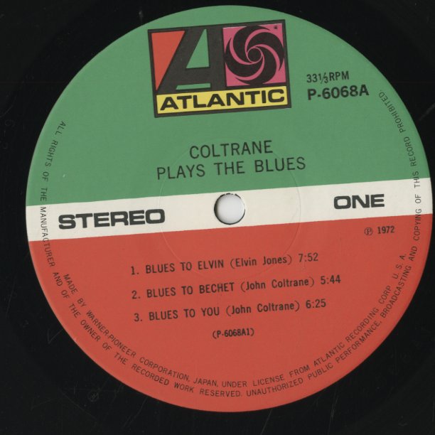 John Coltrane / ジョン・コルトレーン / Coltrane Plays The Blues (P-6068A)