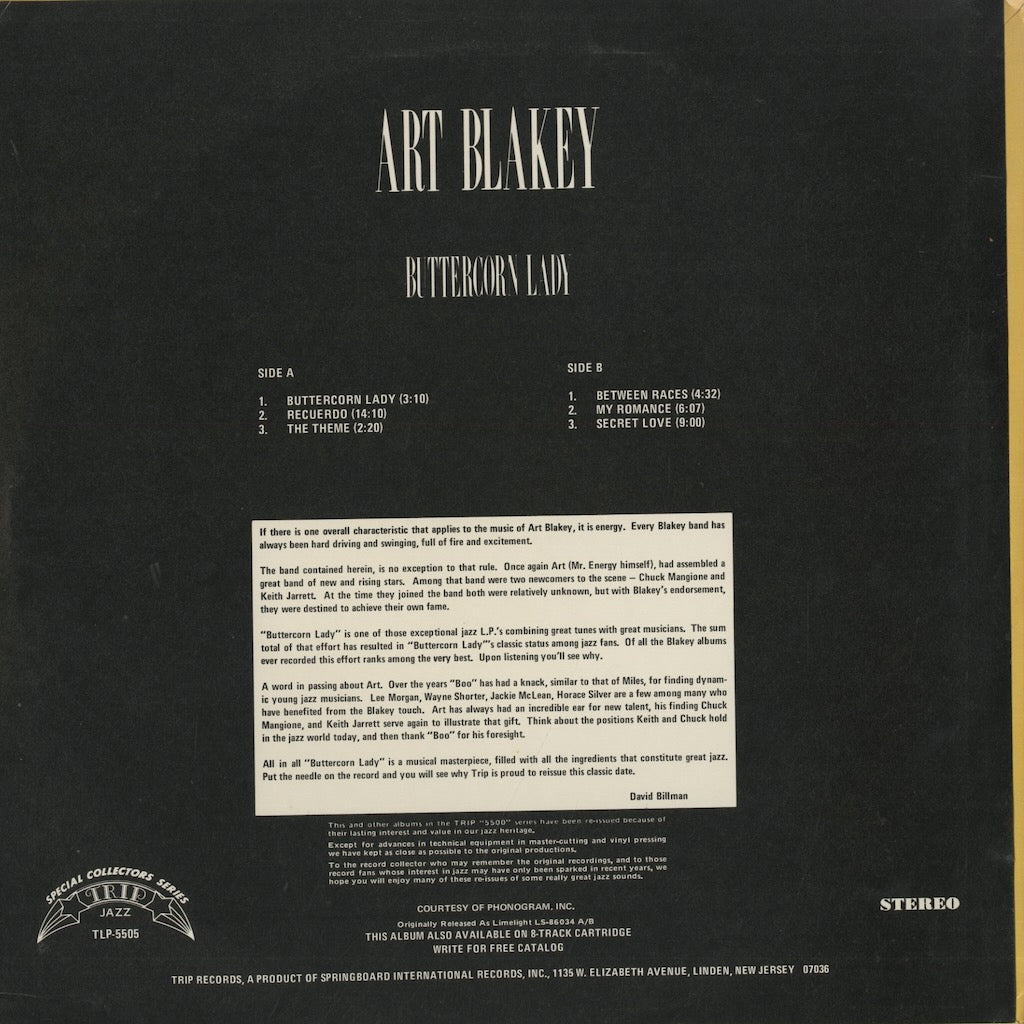 Art Blakey / アート・ブレイキー / Buttercorn Lady (TLP5505)