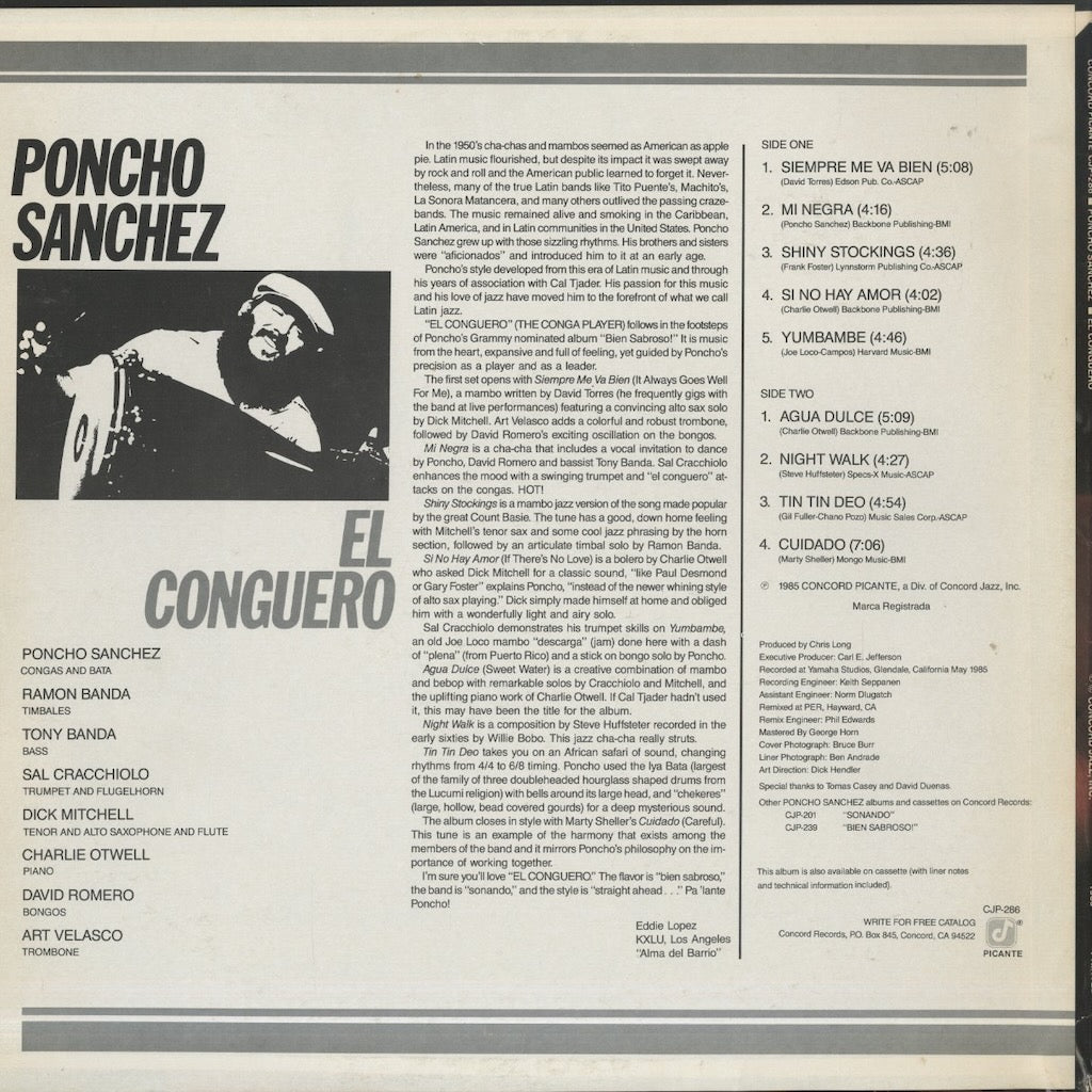適切な価格 Poncho Sanchez (CJP-286 Conguero El / ポンチョ・サンチェス / 韓国+アジア映画