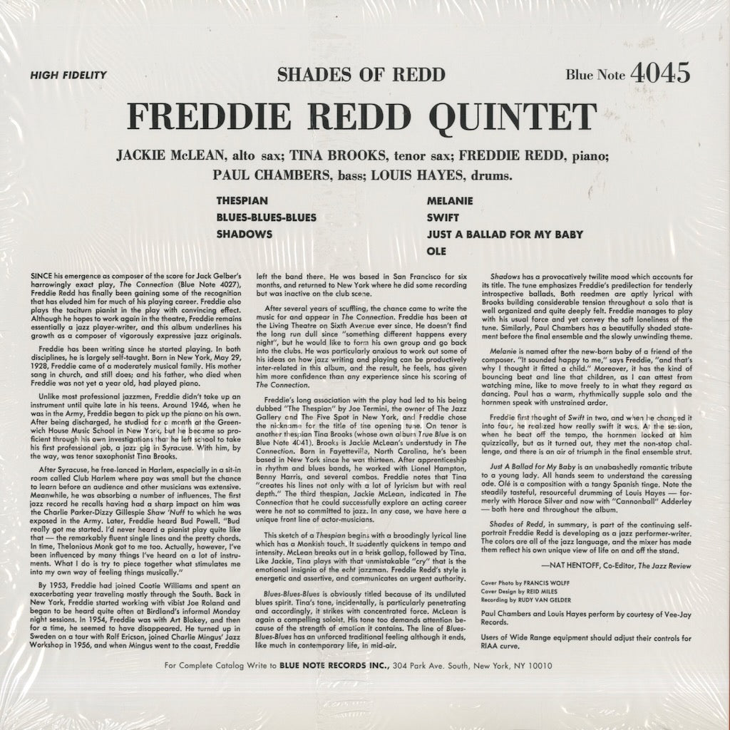 Freddie Redd / フレディ・レッド / Shades Of Redd – VOXMUSIC WEBSHOP