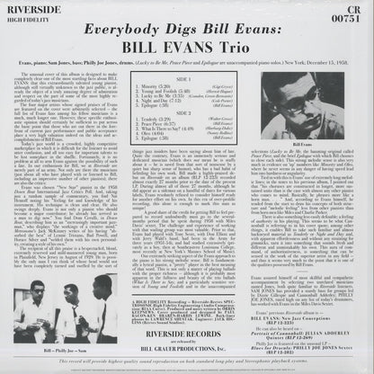 Bill Evans / ビル・エヴァンス / Everybody Digs - MONO (180g)