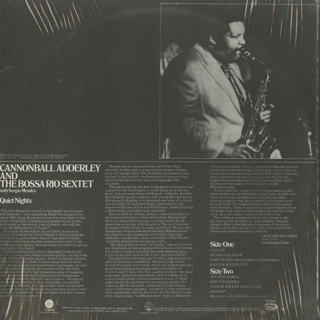 Cannonball Adderley / キャノンボール・アダレイ / And The Bossa Rio Sextet With Sergio Mendes (SF699)