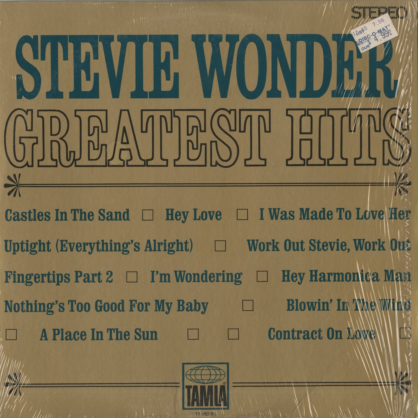 Stevie Wonder / スティーヴィ・ワンダー / Greatest Hits (TS-282)