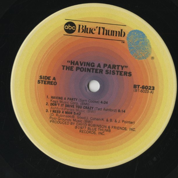 The Pointer Sisters / ポインター・シスターズ / Having A Party (BT-6023)