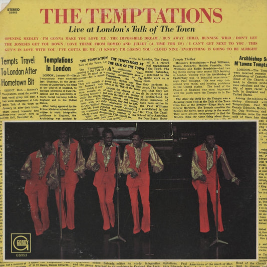 The Temptations / テンプテーションズ / Live At London's Talk Of Town (GS953)
