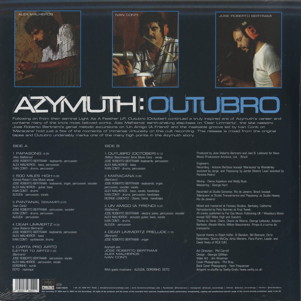 Azymuth / アジムス / Outubro (FARO190LPX) – VOXMUSIC WEBSHOP