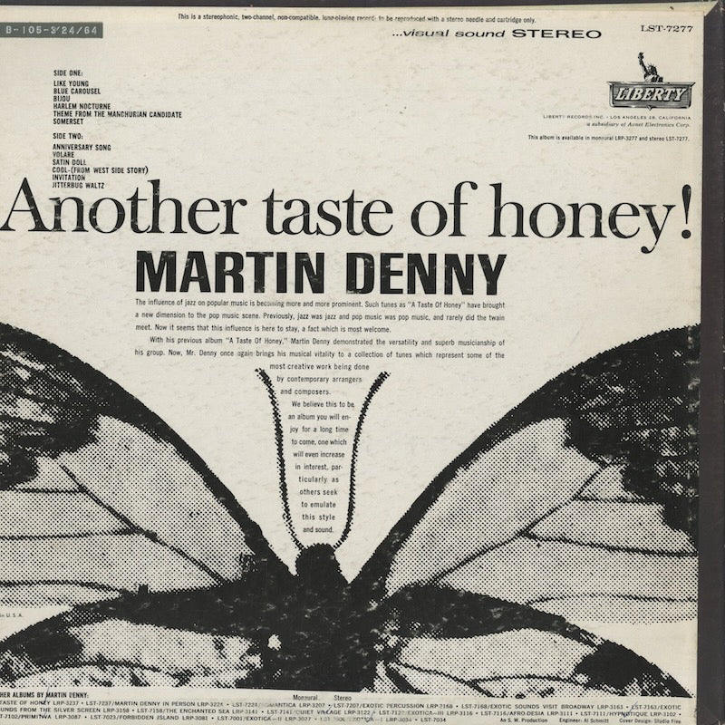 Martin Denny / マーチン・デニー / Another Taste Of Honey ( LST-7277 )