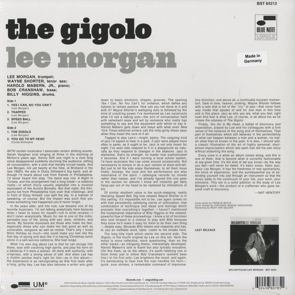 Lee Morgan / リー・モーガン / The Gigolo (180g) – VOXMUSIC