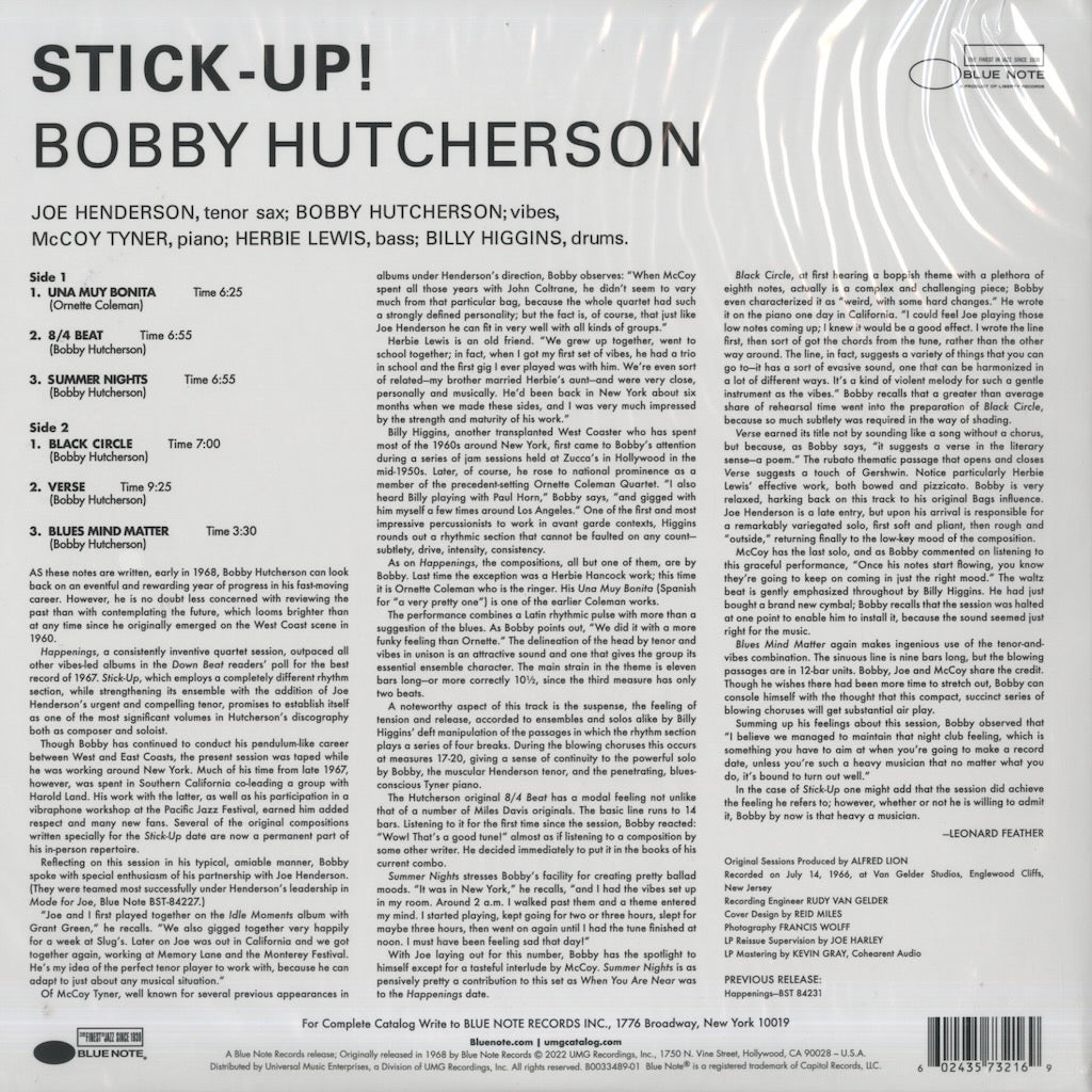 Bobby Hutcherson / ボビー・ハッチャーソン / Stick-Up! - 180g (B0033489-01)