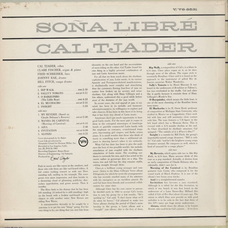 Cal Tjader / カル・ジェイダー / Sona Libre (V6-8531)