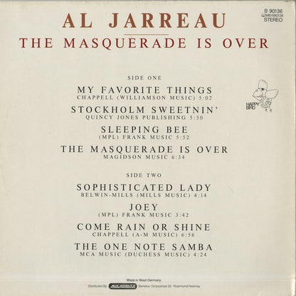 Al Jarreau / アル・ジャロウ / The Masquerade Is Over (B/90 136)