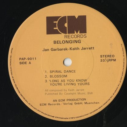 Keith Jarrett - Jan Garbarek / キース・ジャレット　ヤン・ガルバレク / Belonging (PAP-9011)