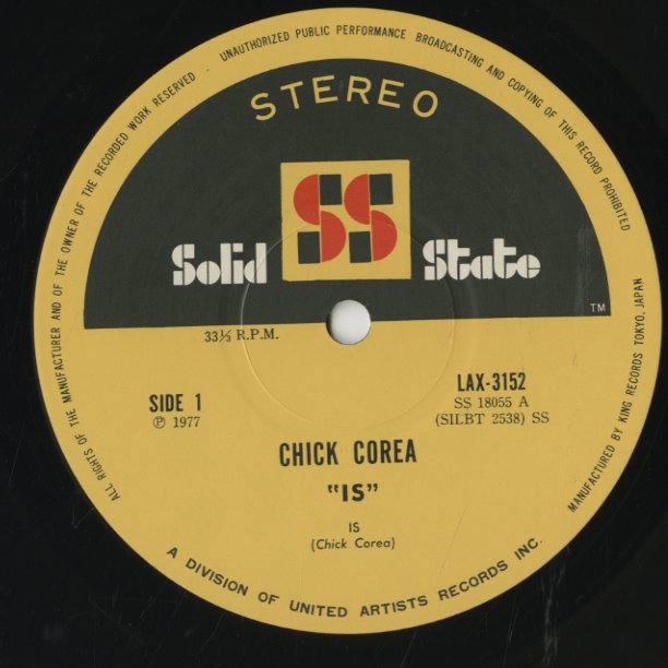 Chick Corea / チック・コリア / IS (LAX-3152)