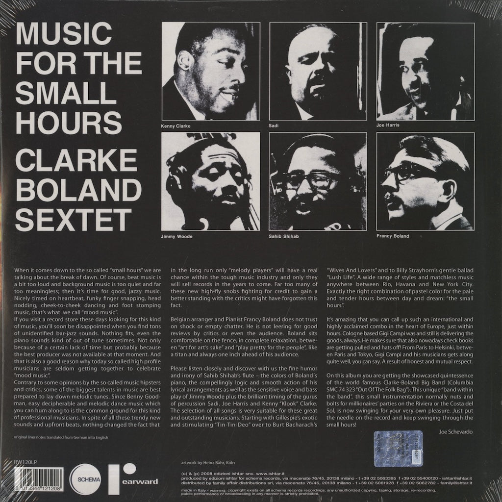 The Kenny Clarke - Francy Boland Sextet / クラーク・ボラーン・セクステット / Music For The Small Hours (RW120LP)