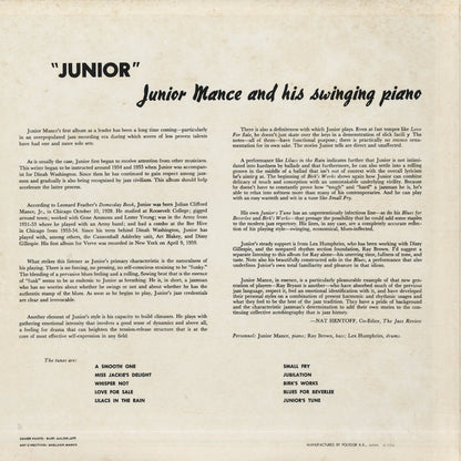 Junior Mance / ジュニア・マンス / Junior (MV 2059)