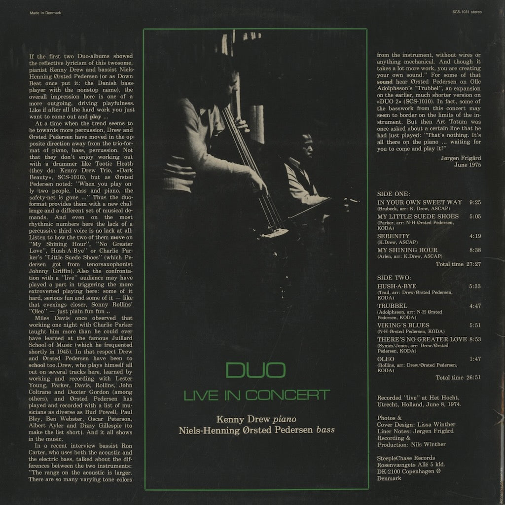 Kenny Drew / Niels-Henning Orsted Pedersen / Duo Live In Concert